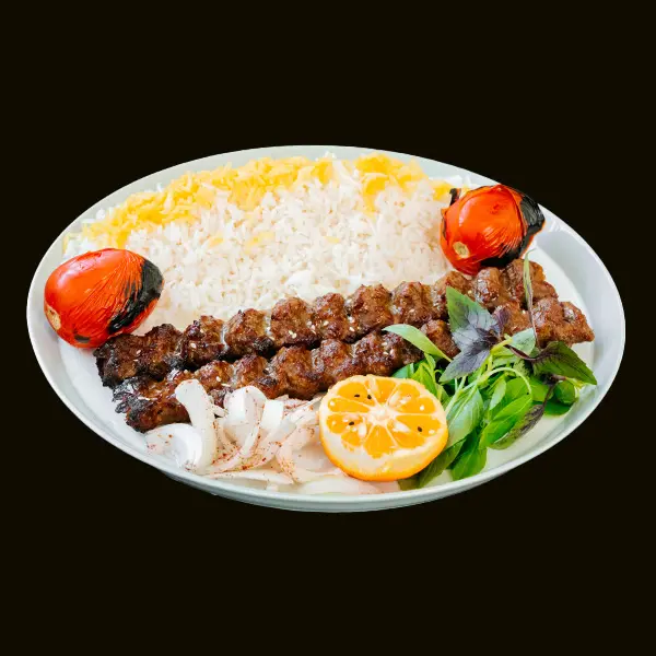 چلوکباب کوبیده گوسفندی